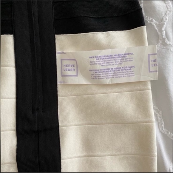 Herve Leger Andie Color Block Pink Bandage Dress, Size: Small - Picture 8 of 9